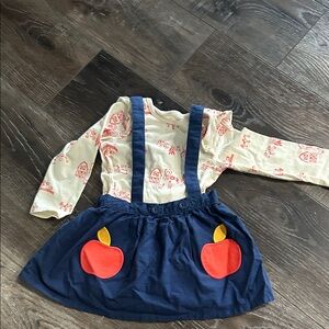 Cat and Jack and Cute Toddler Dress with Apple Pockets